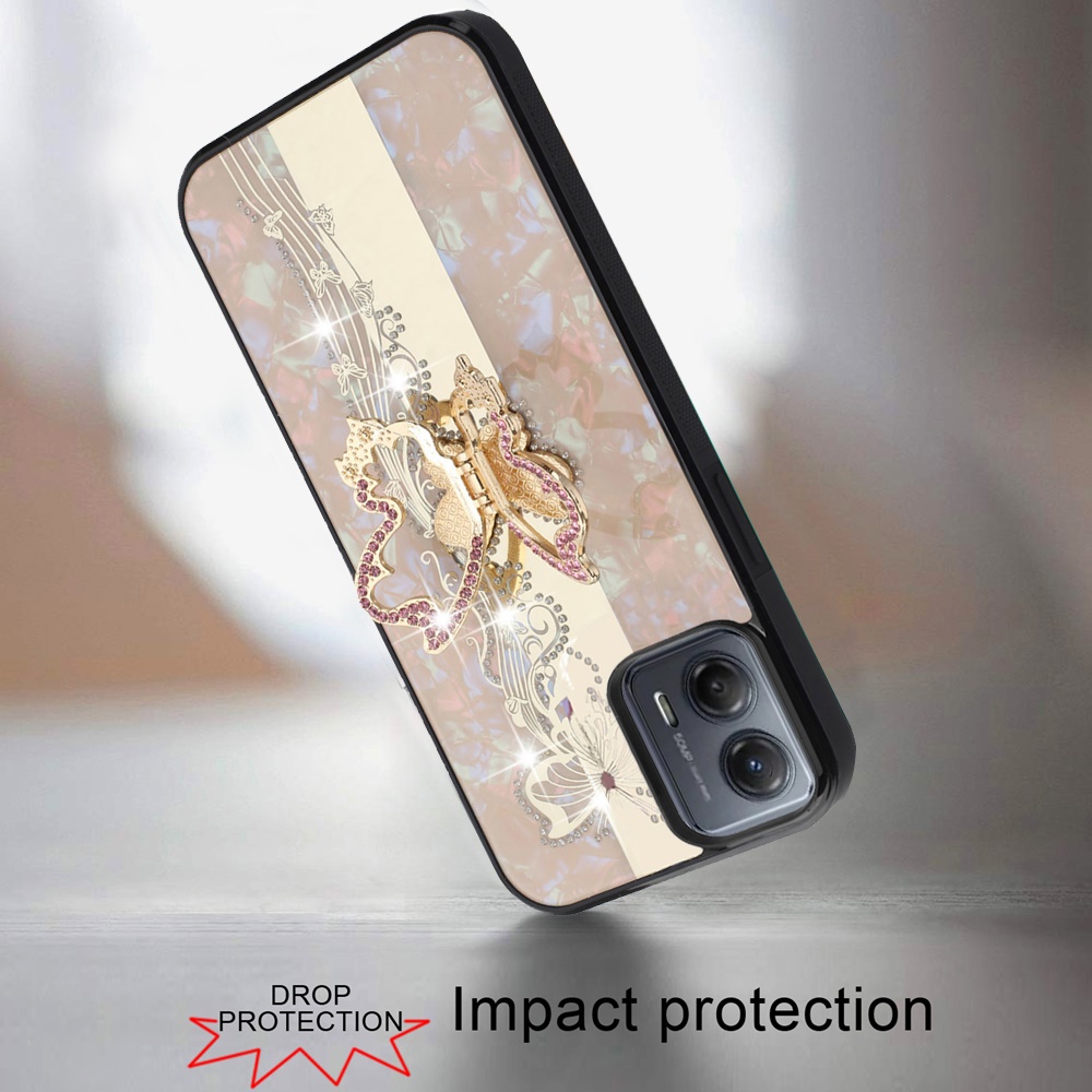 For Moto G Power 5G 2024 Case Diamond Charms Glitter Bling Cover +Tempered Glass - Picture 3 of 36
