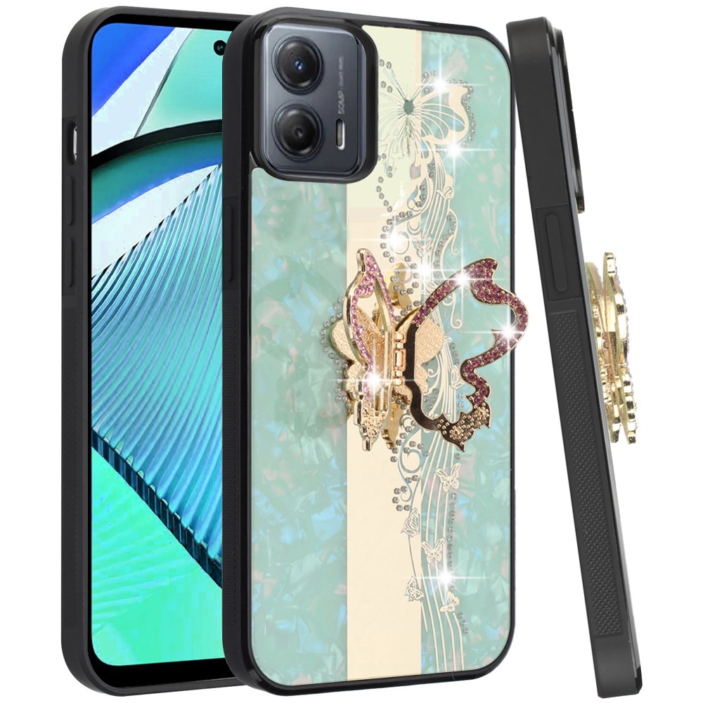 For Moto G Power 5G 2024 Case Diamond Charms Glitter Bling Cover +Tempered Glass - Picture 5 of 36