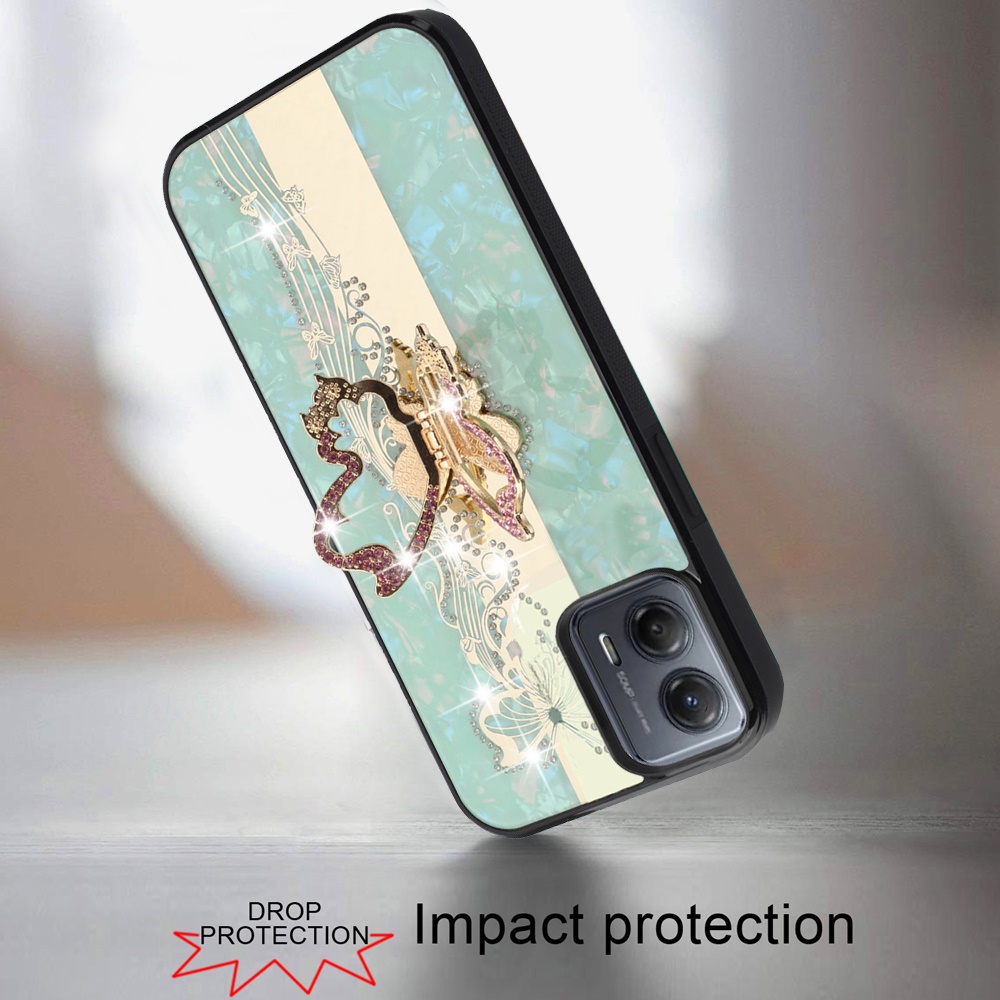 For Moto G Power 5G 2024 Case Diamond Charms Glitter Bling Cover +Tempered Glass - Picture 6 of 36