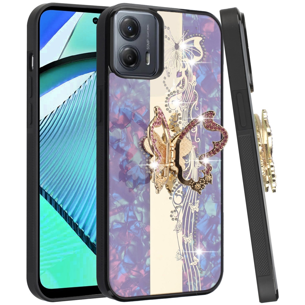 For Moto G Power 5G 2024 Case Diamond Charms Glitter Bling Cover +Tempered Glass - Picture 8 of 36