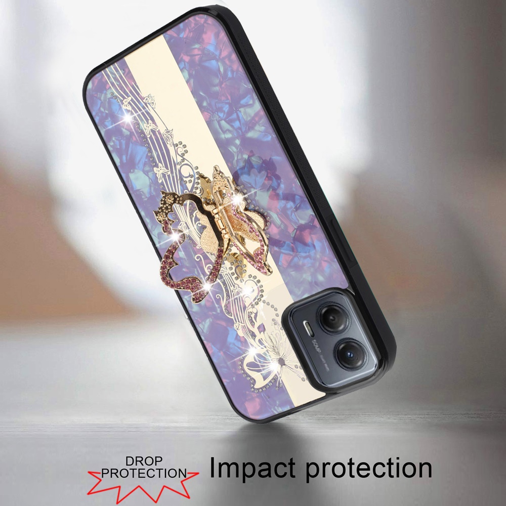 For Moto G Power 5G 2024 Case Diamond Charms Glitter Bling Cover +Tempered Glass - Picture 9 of 36