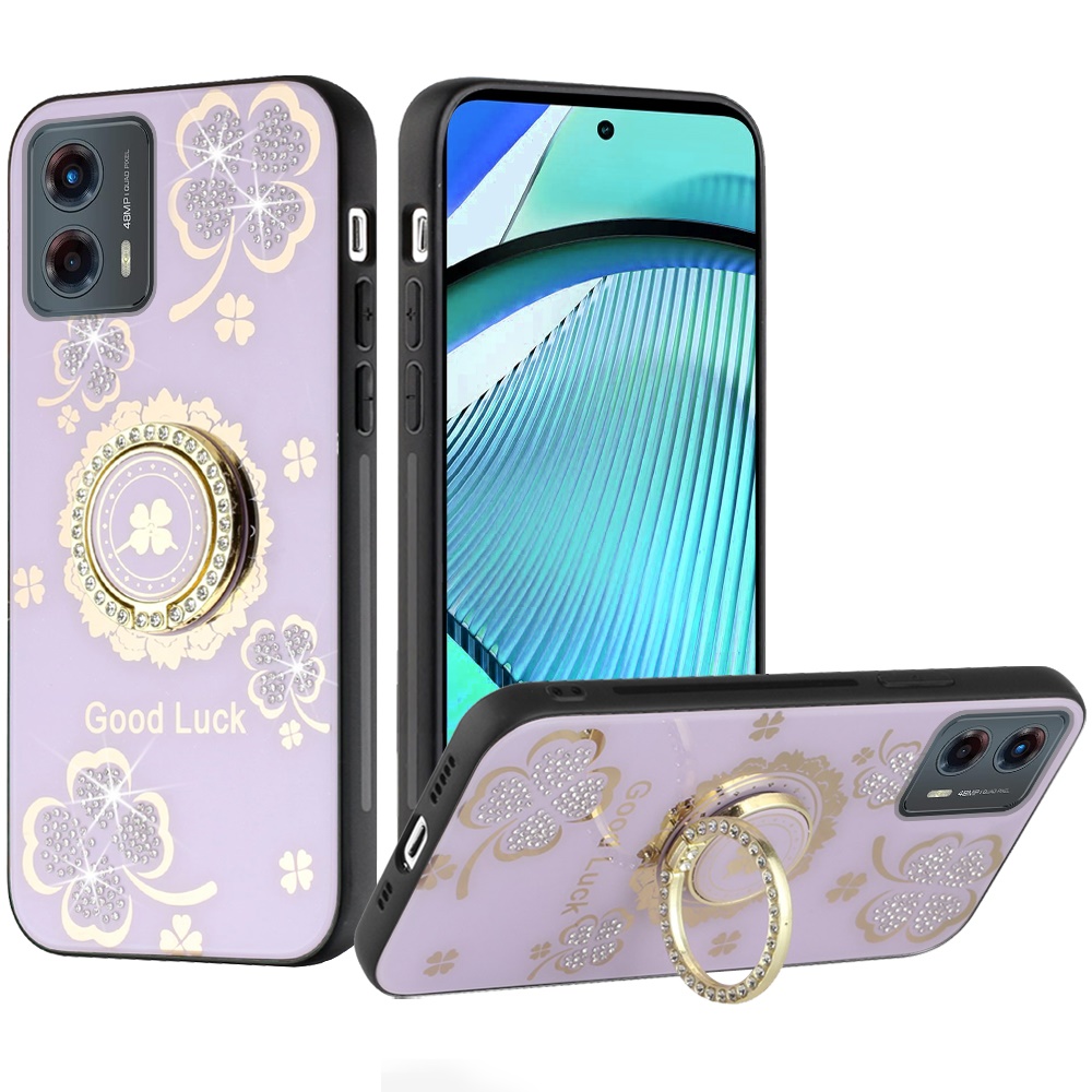 For Moto G Power 5G 2024 Case Diamond Charms Glitter Bling Cover +Tempered Glass - Picture 28 of 36
