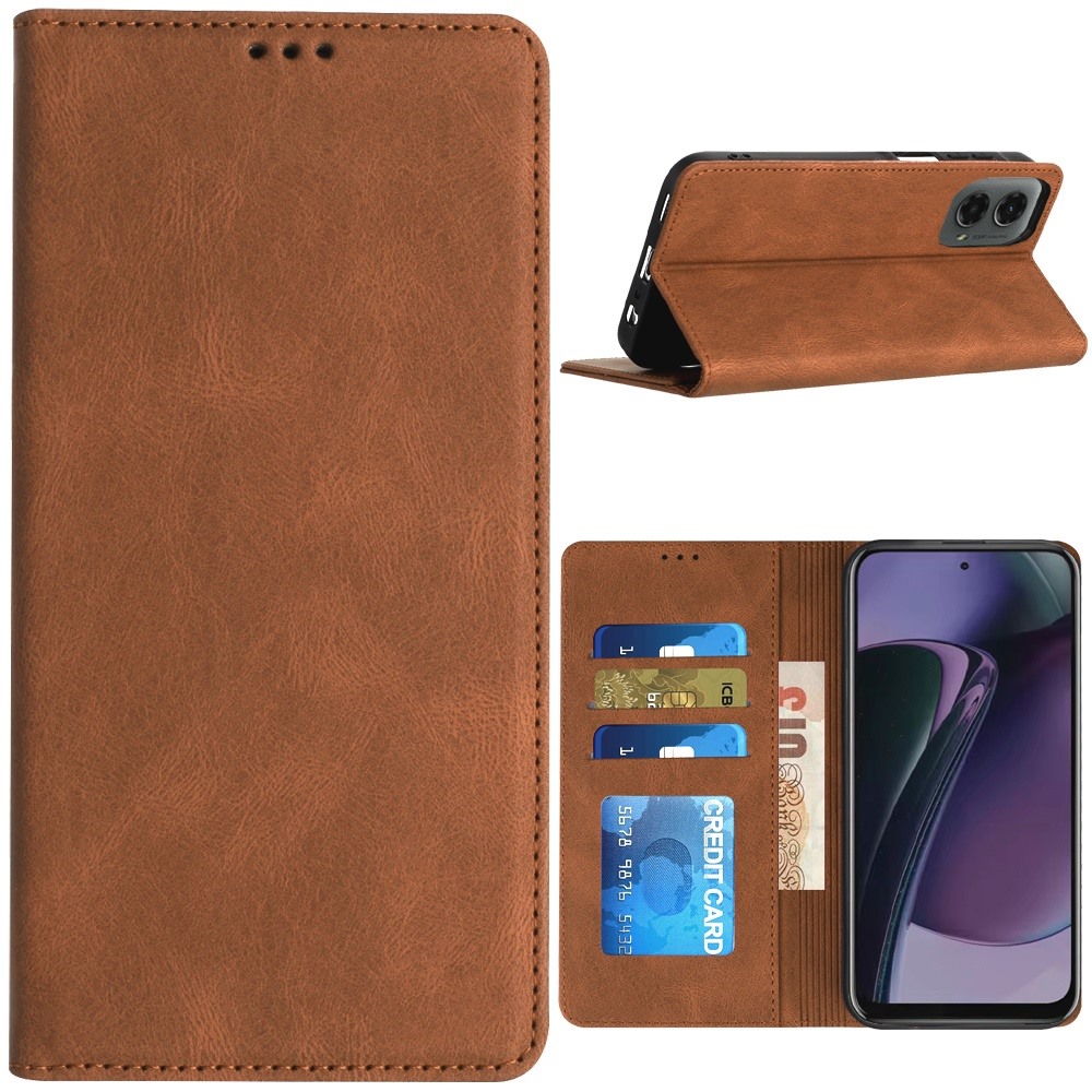 For Moto G Stylus 5G 2024 Case Phone Wallet PU Vegan Leather + Tempered Glass - Photo 5 sur 23