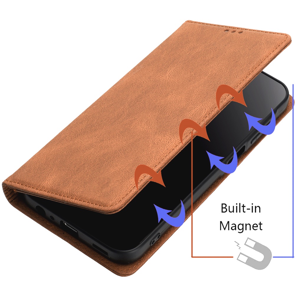 For Moto G Stylus 5G 2024 Case Phone Wallet PU Vegan Leather + Tempered Glass - Photo 8 sur 23