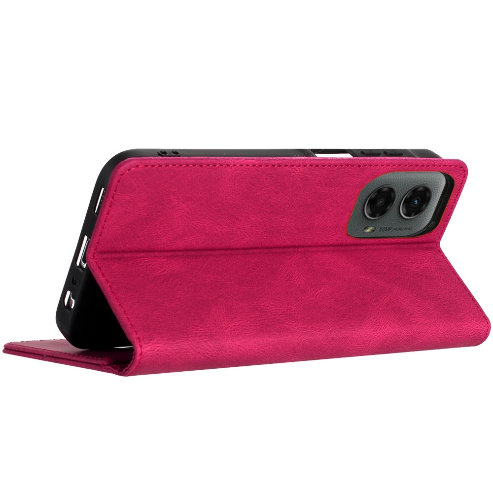 For Moto G Stylus 5G 2024 Case Phone Wallet PU Vegan Leather + Tempered Glass - Photo 10 sur 23
