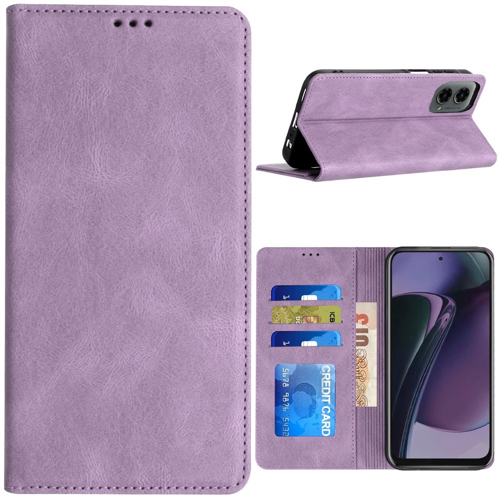 For Moto G Stylus 5G 2024 Case Phone Wallet PU Vegan Leather + Tempered Glass - Photo 12 sur 23