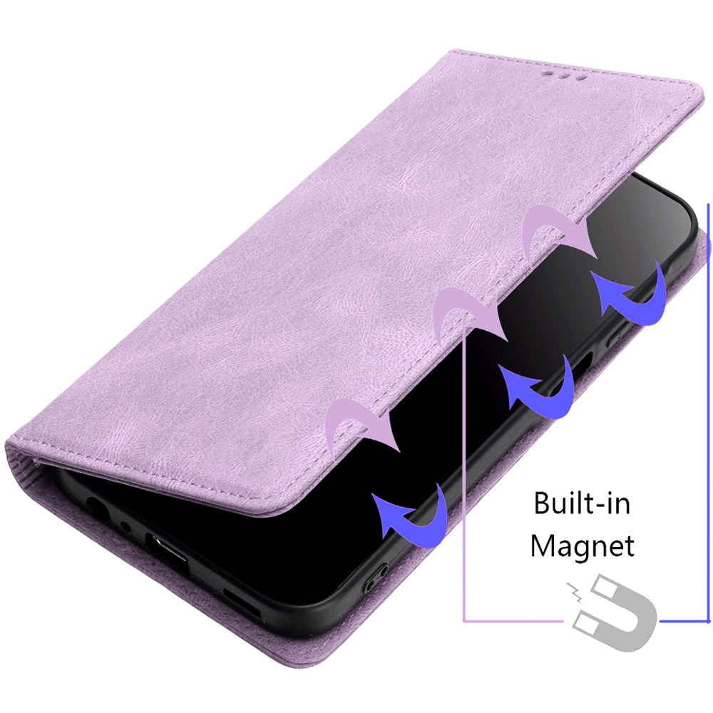 For Moto G Stylus 5G 2024 Case Phone Wallet PU Vegan Leather + Tempered Glass - Photo 15 sur 23