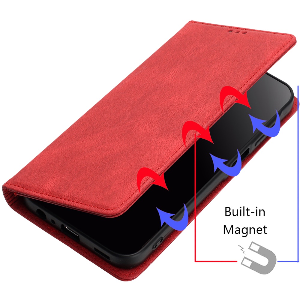 For Moto G Stylus 5G 2024 Case Phone Wallet PU Vegan Leather + Tempered Glass - Photo 19 sur 23