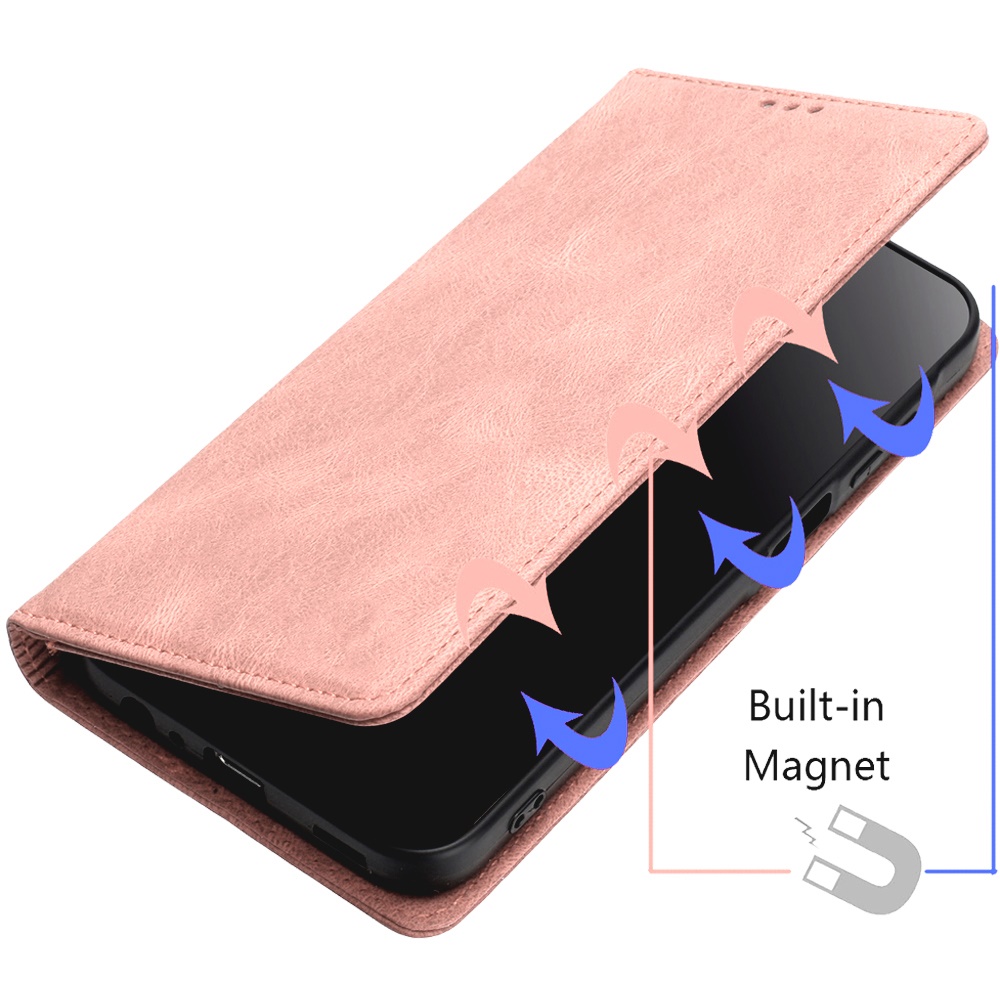 For Moto G Stylus 5G 2024 Case Phone Wallet PU Vegan Leather + Tempered Glass - Photo 23 sur 23