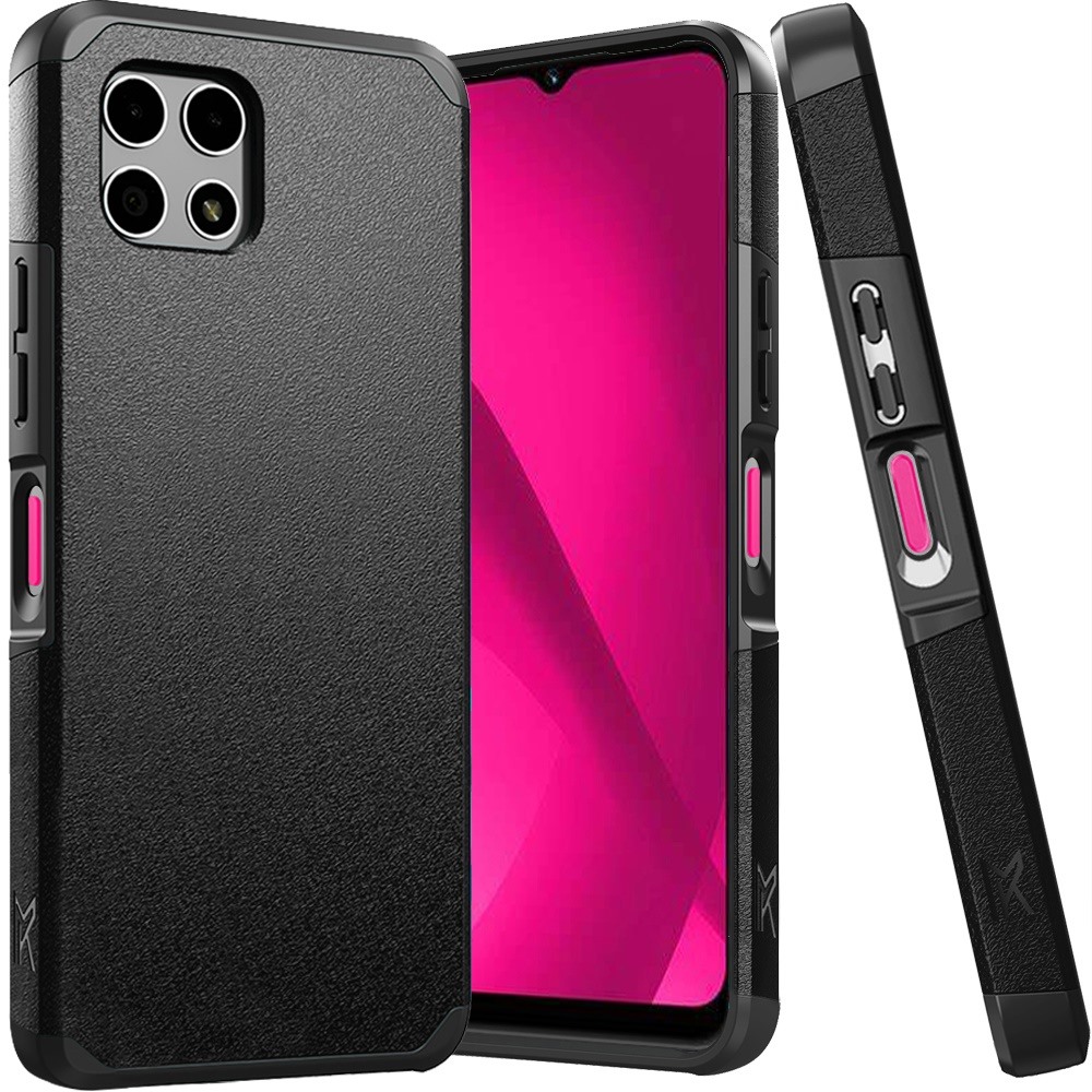 For REVVL 7 5G (2024) Case Dual layers Rugged Cover with Tempered Glass Included - Picture 2 of 36