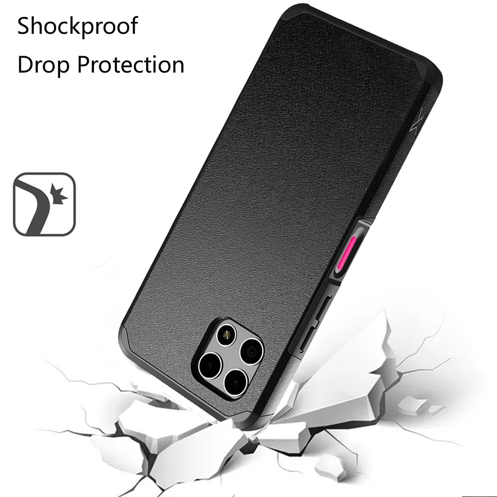 For REVVL 7 5G (2024) Case Dual layers Rugged Cover with Tempered Glass Included - Picture 4 of 36