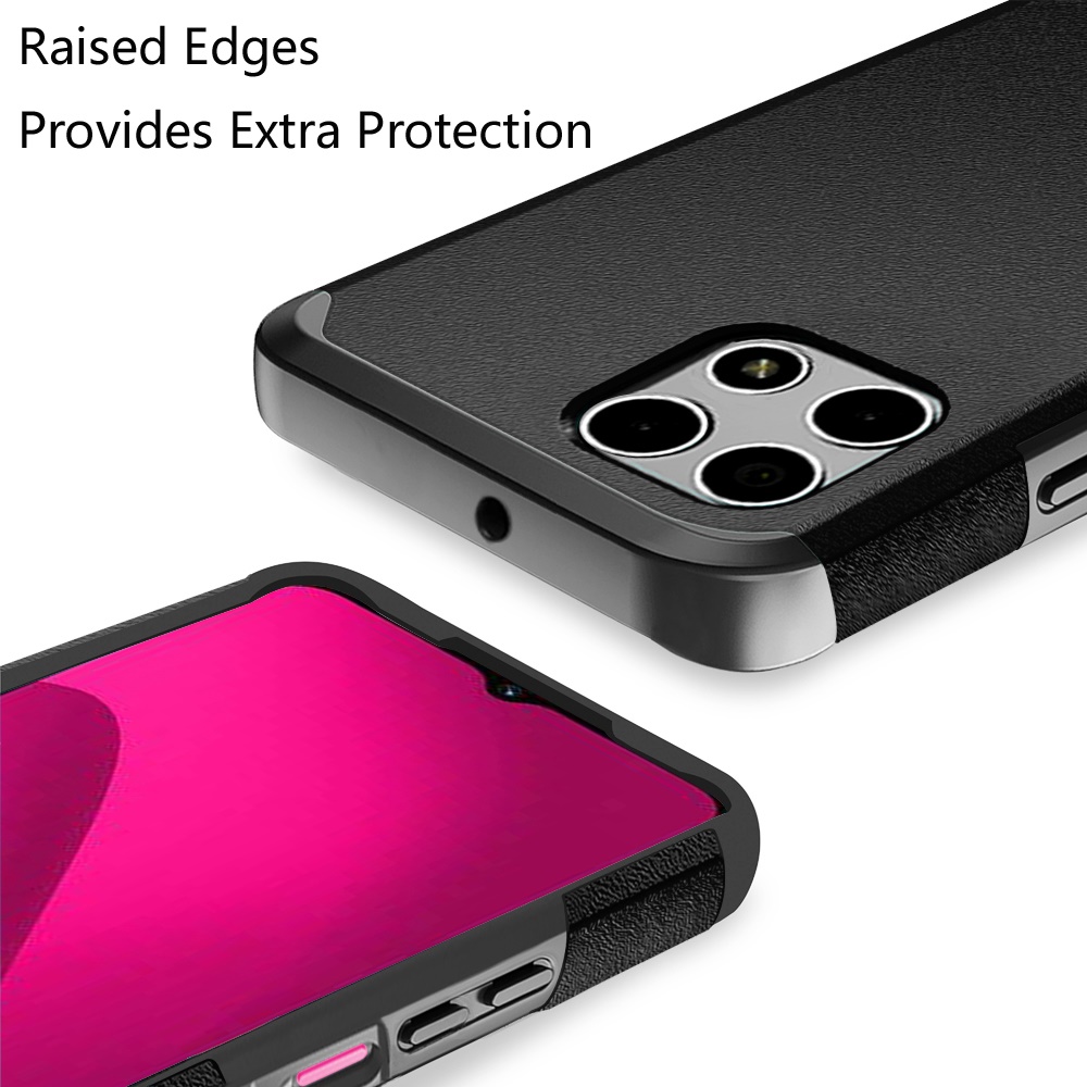 For REVVL 7 5G (2024) Case Dual layers Rugged Cover with Tempered Glass Included - Picture 5 of 36
